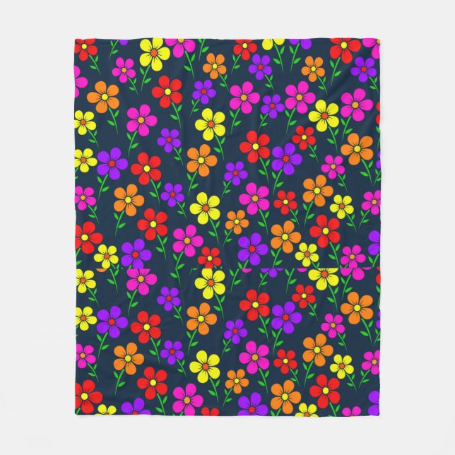 Flower Fleece Blanket (Front)