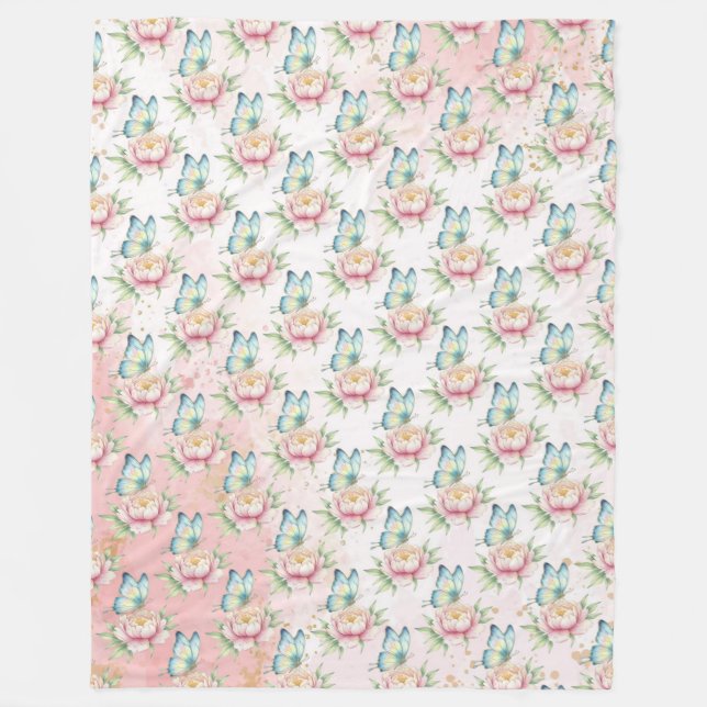 Flower Fleece Blanket (Front)