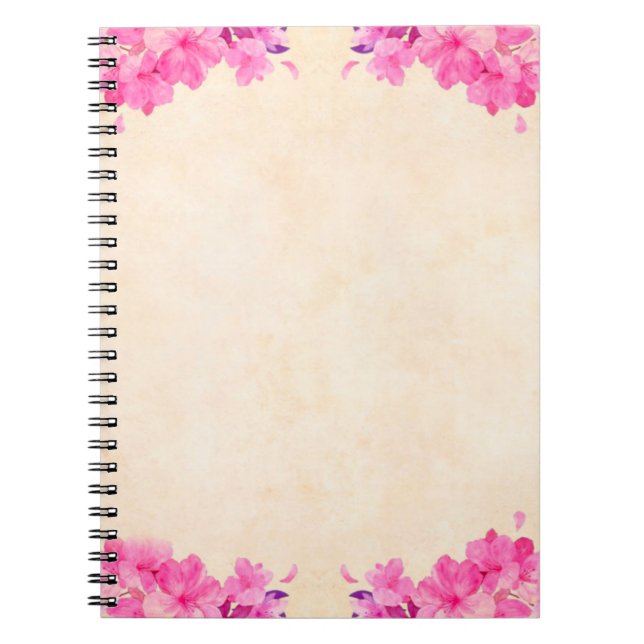 Flower floral background paper notebook (Front)