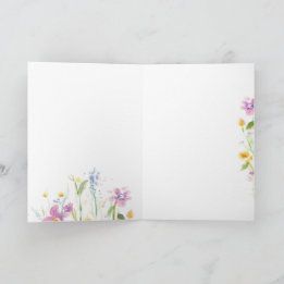 Flower Floral Folded Greeting Card