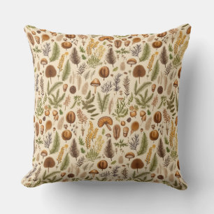 Flower Floral Mushroom Nature Love Throw Pillow