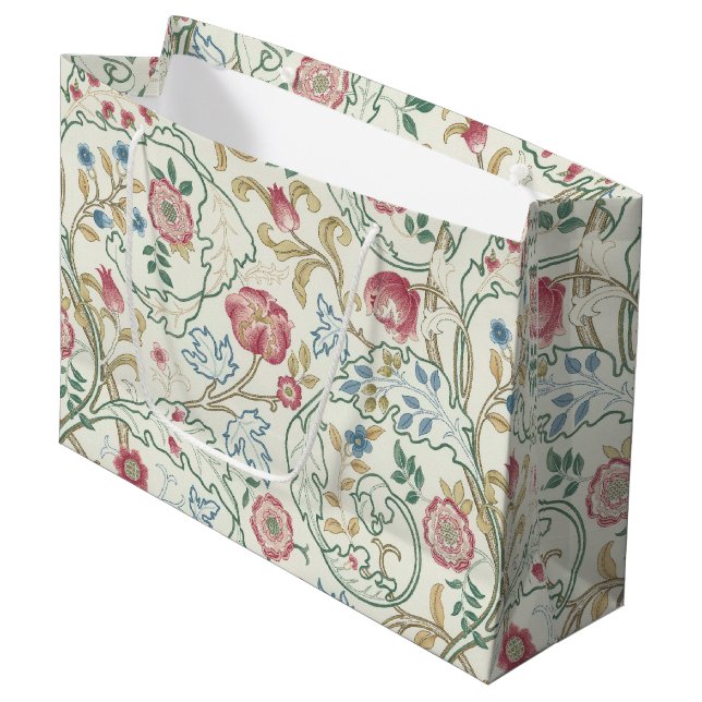 Flower, Floral Pattern, William Morris Large Gift  Large Gift Bag (Front Angled)