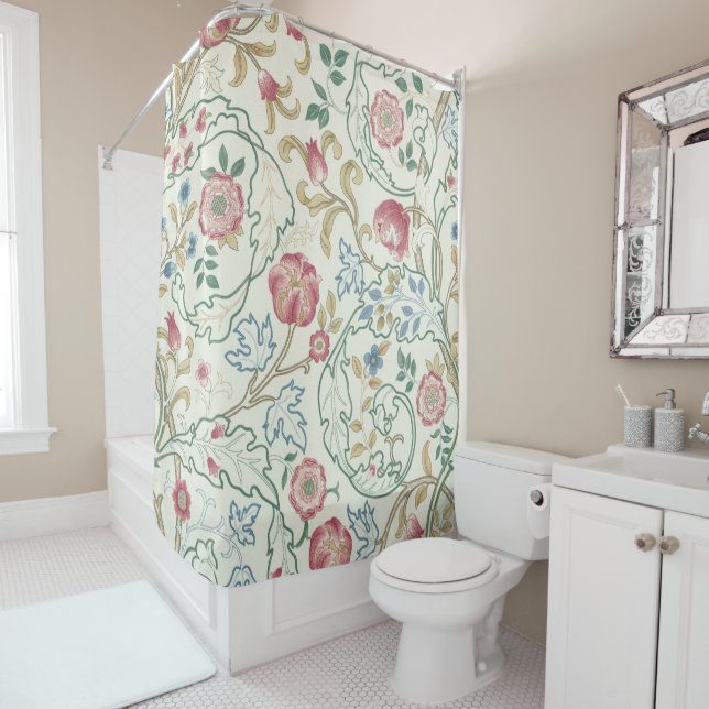Flower, Floral Pattern, William Morris Shower Curtain (In Situ)