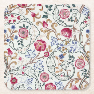Flower, Floral Pattern, William Morris Square Paper Coaster