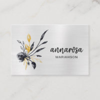 *~* Flower Floral Silver LOGO QR Gold PHOTO