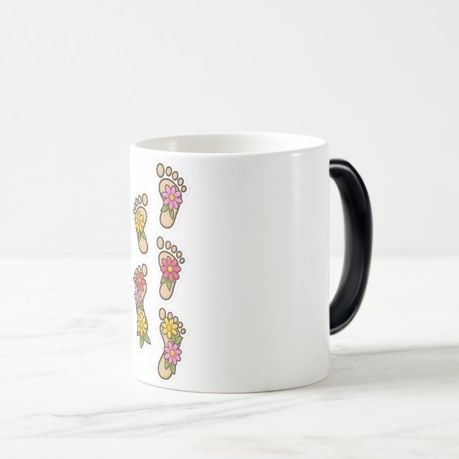  Flower Footprints – Walk in Beauty and Joy Magic Mug (Front Right)