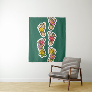 Flower Footprints – Walk in Beauty and Joy Tapestry
