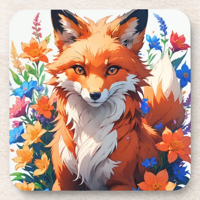 Flower Fox Coaster (Front)