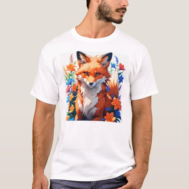 Flower Fox T-Shirt (Front)