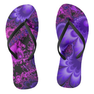 Flower Fractal Flip Flops
