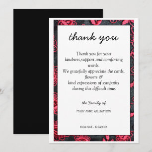 flower frame thank you card Invitation