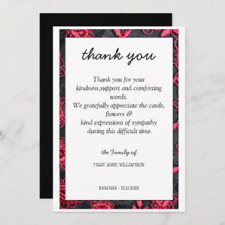 flower frame thank you card Invitation