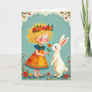 Flower Friend Greeting Card