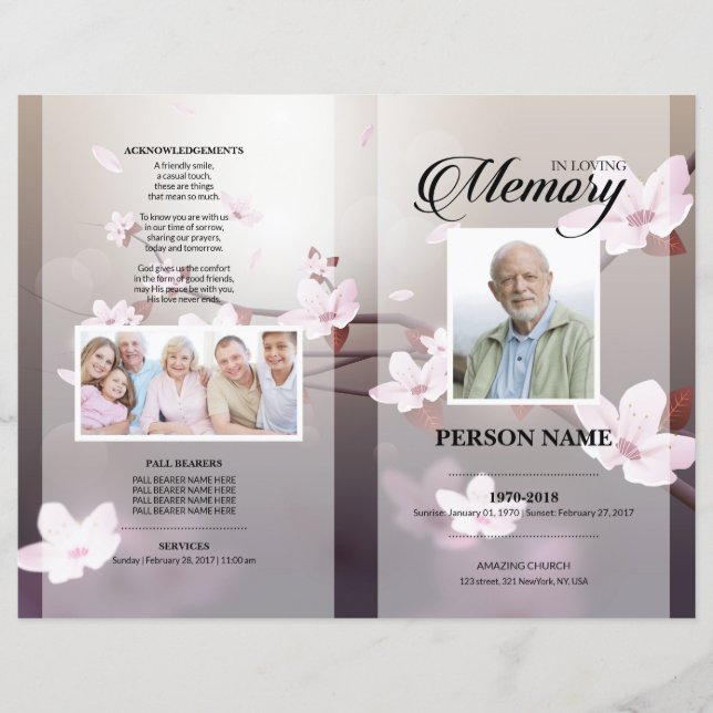 Flower Funeral Template (Front)