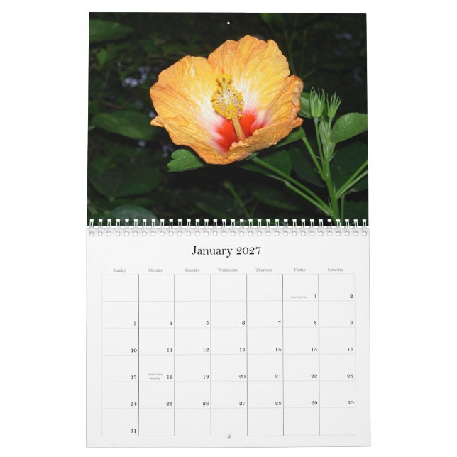 Flower Garden 2010 Calendar (Jan 2027)
