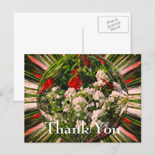 Flower Garden Abstract Floral Thank You Postcard