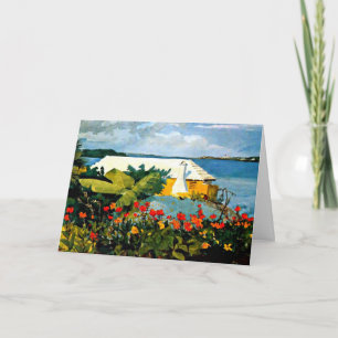 Flower Garden and Bungalow by Winslow Homer Card