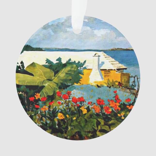 Flower Garden and Bungalow by Winslow Homer, Ornament (Front)