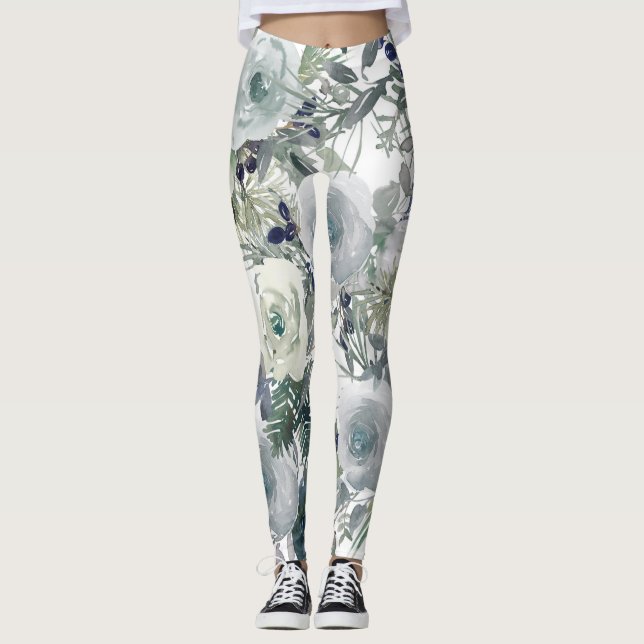 Flower Garden Art Leggings (Front)