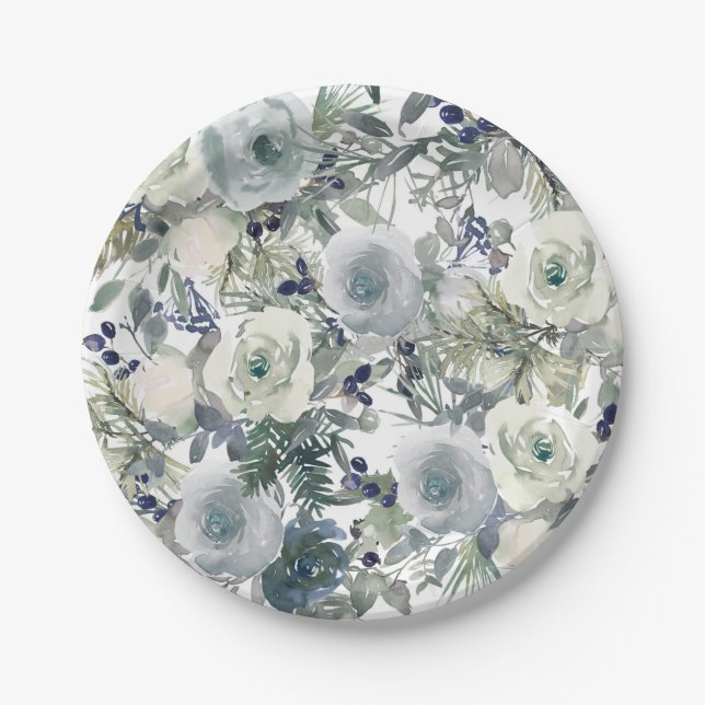 Flower Garden Art Paper Plate (Front)