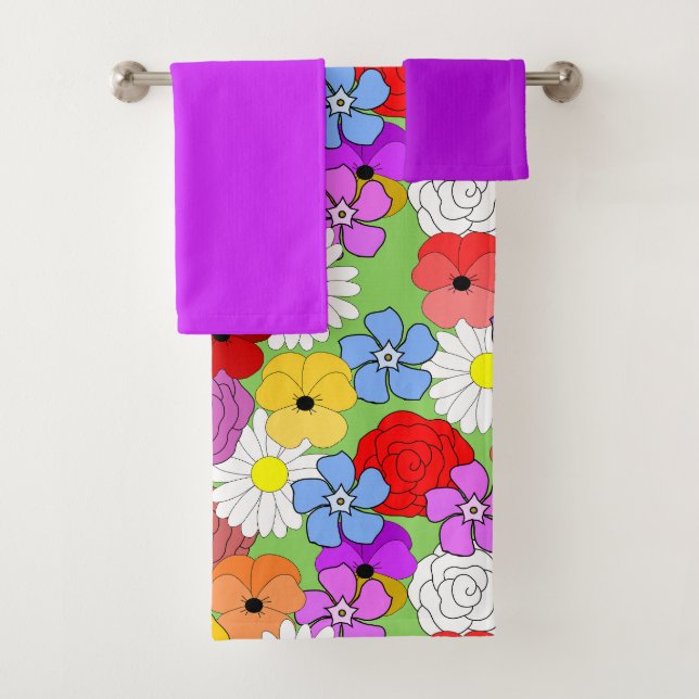 Flower Garden  Bath Towel Set (Insitu)