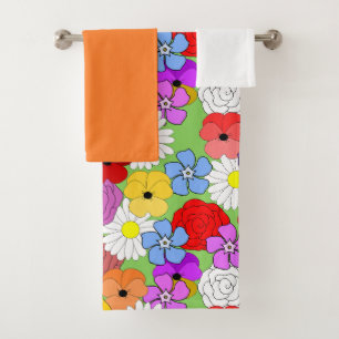Flower Garden Bath Towel Set