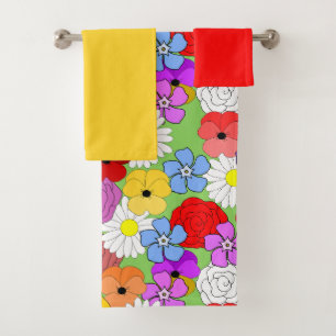 Flower Garden  Bath Towel Set