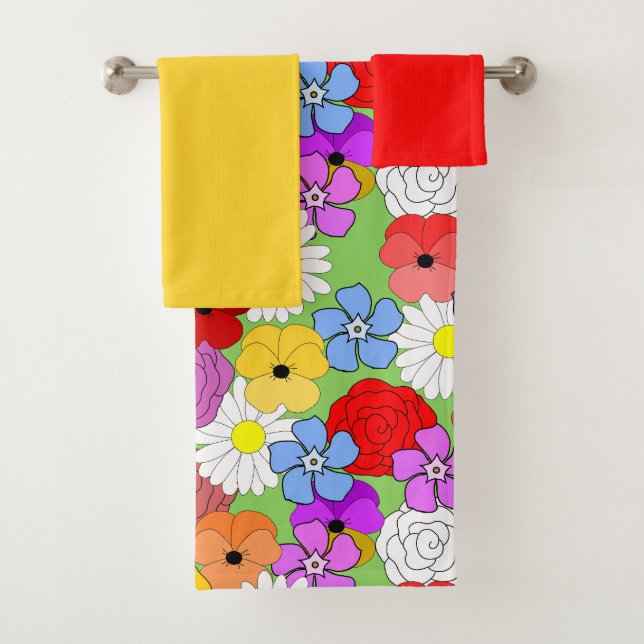 Flower Garden  Bath Towel Set (Insitu)