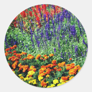 Flower Garden Beauty  Classic Round Sticker