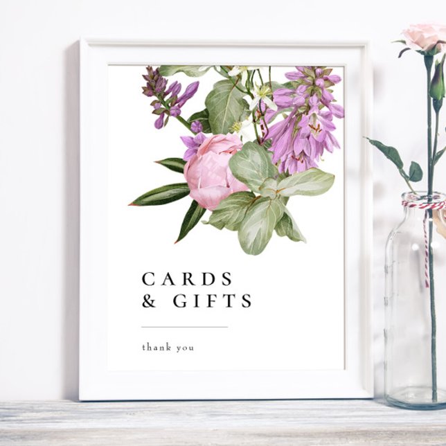 Flower Garden Bridal Shower Cards & Gifts Sign (Creator Uploaded)