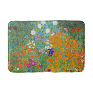 Flower Garden by Gustav Klimt Bath Mat
