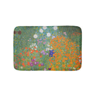 Flower Garden by Gustav Klimt Bath Mat