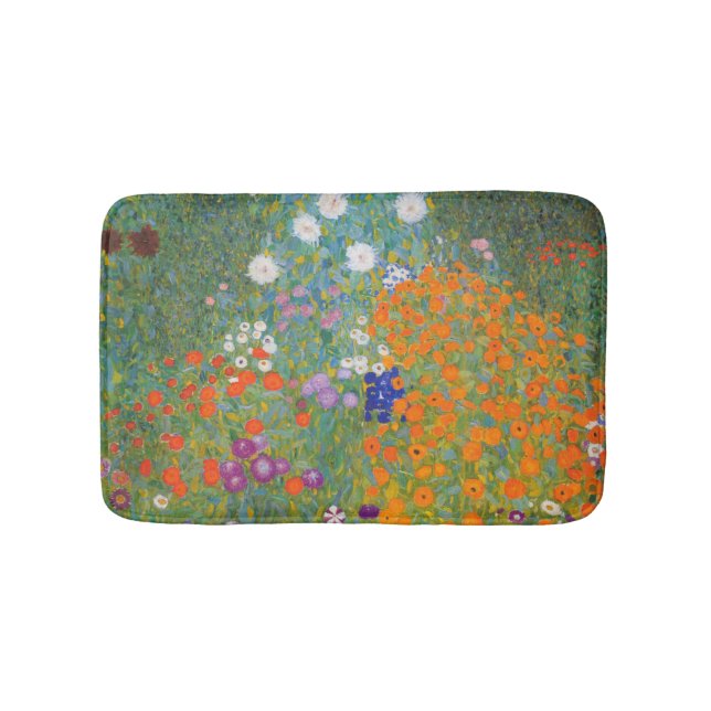 Flower Garden by Gustav Klimt Bath Mat (Front)