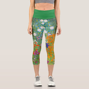 Flower Garden by Gustav Klimt  Capri Leggings
