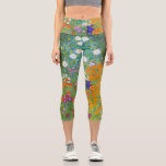 Flower Garden by Gustav Klimt  Capri Leggings<br><div class="desc">Please visit my store for more interesting design and more colour choice.
=> zazzle.com/colorfulworld*</div>