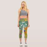 Flower Garden by Gustav Klimt  Capri Leggings<br><div class="desc">Please visit my store for more interesting design and more colour choice.
=> zazzle.com/colorfulworld*</div>