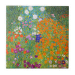 Flower Garden by Gustav Klimt Ceramic Tile<br><div class="desc">Please visit my store for more interesting design and more color choice => zazzle.com/colorfulworld*</div>