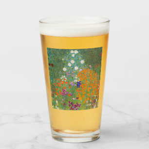 Flower Garden (by Gustav Klimt) Glass
