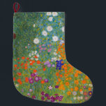 Flower Garden (by Gustav Klimt) Large Christmas Stocking<br><div class="desc">This design features a painting by Austrian artist Gustav Klimt (1862–1918). It is a depiction of a beautiful flower garden in Klimt's typical impressionist style. The flowers almost look like they're overflowing, and it's impossible not to feel uplifted by their beauty. The original work was completed in 1907 and its...</div>