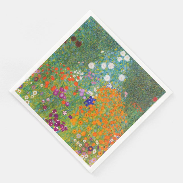 Flower Garden by Gustav Klimt Napkin (Corner)