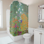 Flower Garden by Gustav Klimt Shower Curtain<br><div class="desc">Beautiful Gustav Klimt painting of a flower garden. Various colours of unique flowers in the garden fit just amazing on our products and gift ideas. Discover more related products with this Klimt painting by visiting our store.</div>