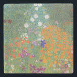 Flower Garden (by Gustav Klimt) Stone Coaster<br><div class="desc">This design features a painting by Austrian artist Gustav Klimt (1862–1918). It is a depiction of a beautiful flower garden in Klimt's typical impressionist style. The flowers almost look like they're overflowing, and it's impossible not to feel uplifted by their beauty. The original work was completed in 1907 and its...</div>