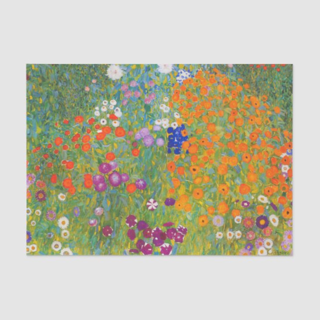 Flower Garden by Gustav Klimt  Tissue Paper (Front)