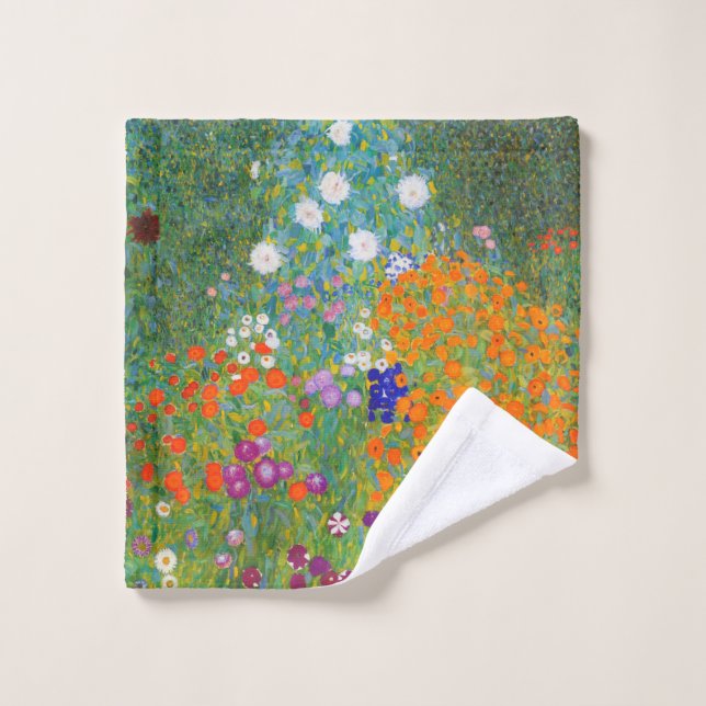 Flower Garden by Gustav Klimt Wash Cloth (Wash Cloth)