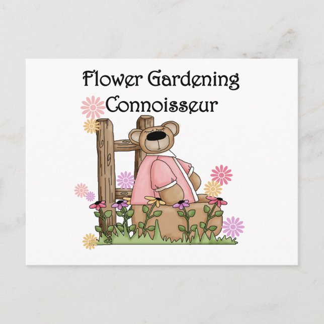 Flower Garden Connoisseur T shirts and Gifts Postcard (Front)