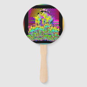 Flower Garden Decorative  Hand Fan