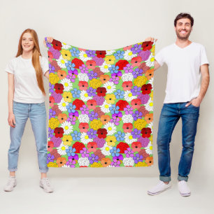 Flower Garden Fleece Blanket
