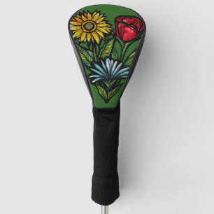 Flower Garden Florists Rose Sunflower and Tulips  Golf Head Cover