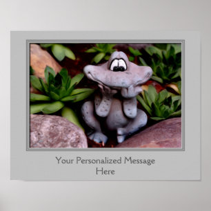 Flower Garden Frog Create Your Own Personalised Poster