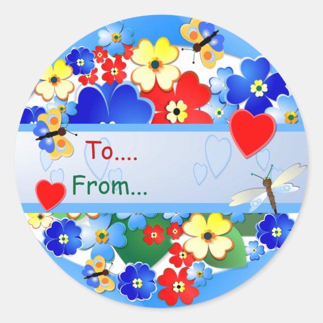Flower Garden ~ Gift Sticker # 2 (Front)